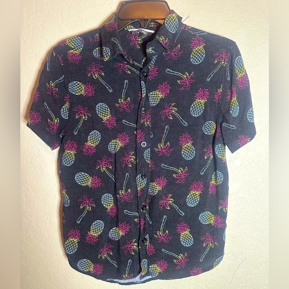 Departwest youth button down Hawaiian shirt boys size small